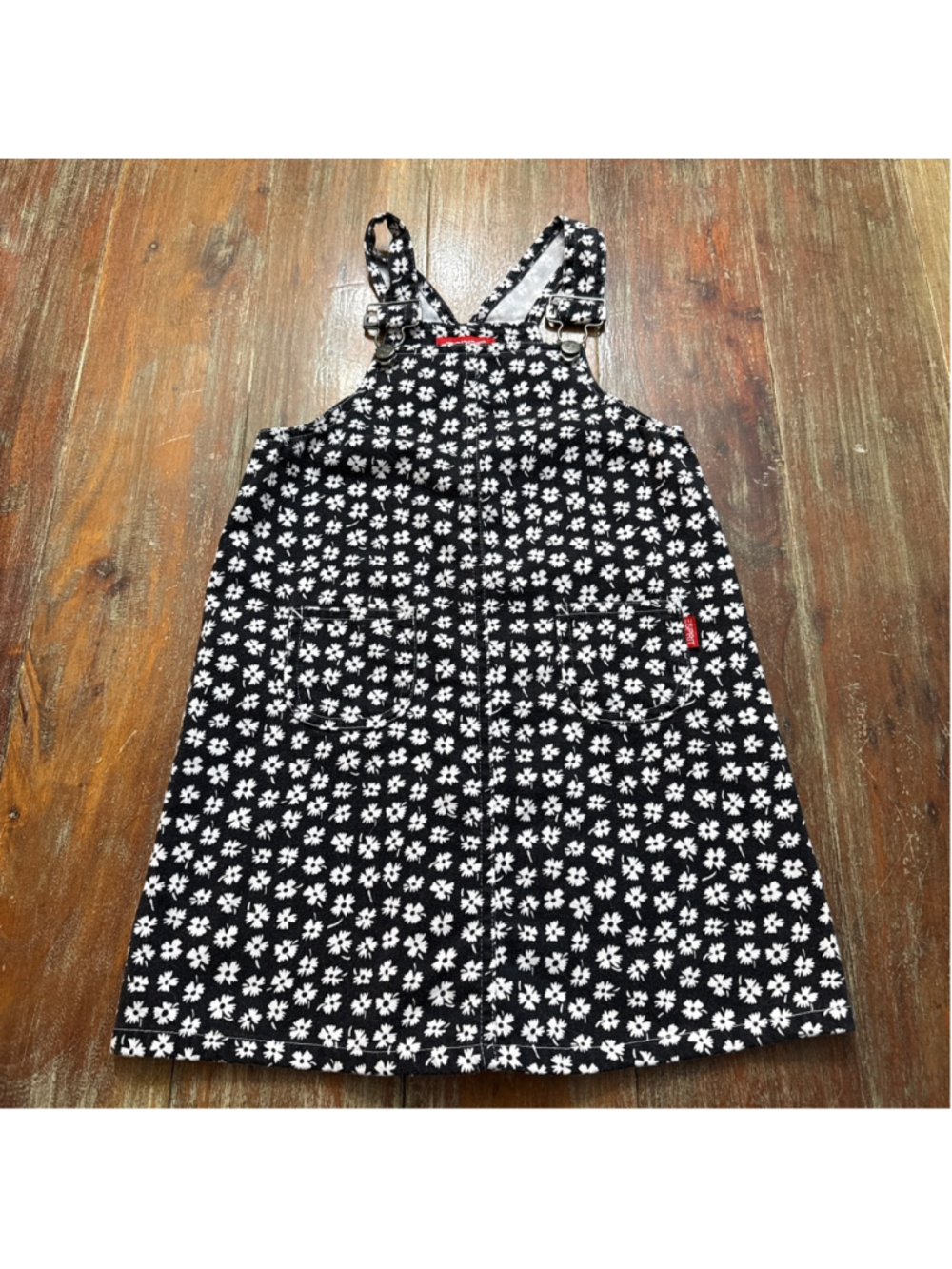 Esprit Mini Dress Black White Daisy Floral Size Medium